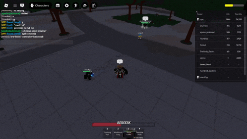 a screenshot of a video game with the word berserk on it