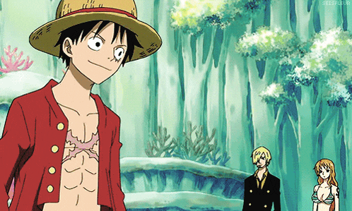 a man in a straw hat is standing next to a woman and a man in a suit