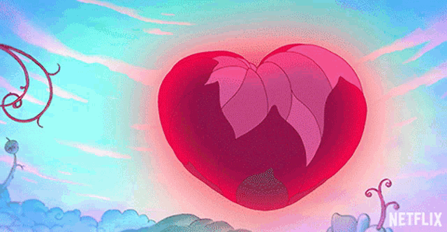 a cartoon drawing of a heart with a netflix logo in the bottom right corner