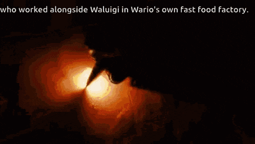 a poster that says who worked alongside waluigi in wario 's own fast food factory ..