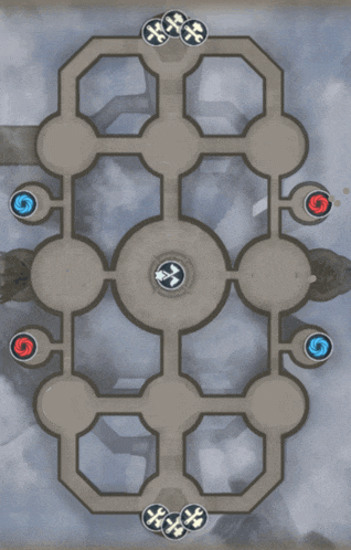 a map of a building with a circle in the middle that says ' x ' on it