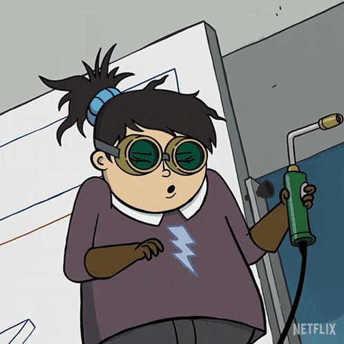 a cartoon character with a lightning bolt on his shirt is holding a torch with netflix written on the bottom right