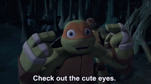 Tmnt Michelangelo GIF - Tmnt Michelangelo Check Out The Cute Eyes GIFs