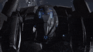 a robot with a green light coming out of it