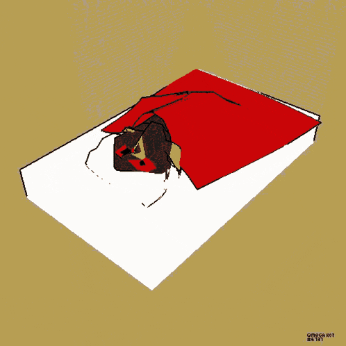 a 3d drawing of a bug with a red square behind it
