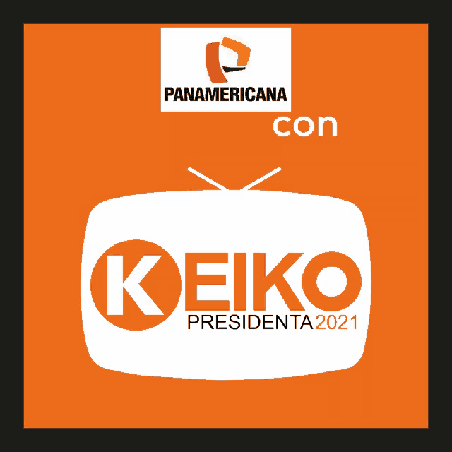 a logo for keiko presidenta 2021 is on a black and orange background