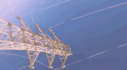 a very tall structure with a blue sky behind it
