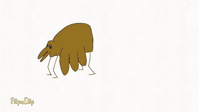 a cartoon drawing of a worm with the word flipaclip below it