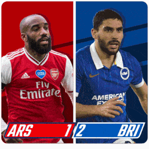 Arsenal F.C. (1) Vs. Brighton & Hove Albion F.C. (2) Post Game GIF - Soccer Epl English Premier League GIFs