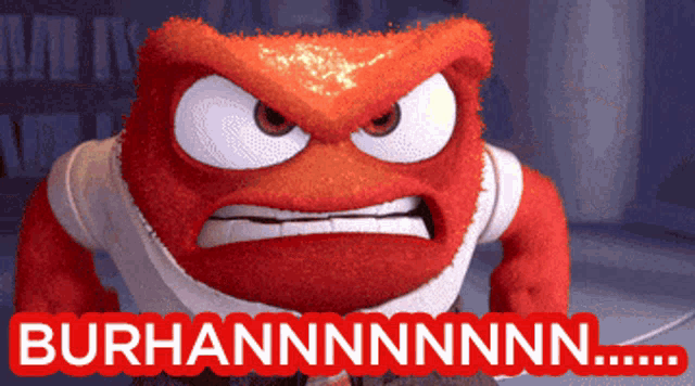 a cartoon character with an angry look on his face and the words burihannnnnnnn