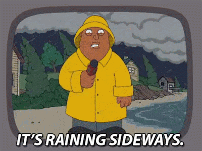Family Guy Ollie Williams GIF - Family Guy Ollie Williams Its Raining Side Ways GIFs