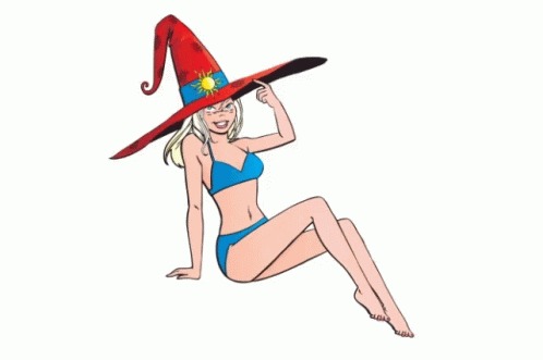 Witch Hat Bikini GIF - Witch Hat Bikini Legs GIFs