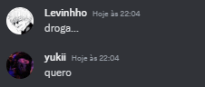 a screenshot of a discord conversation between levinlho and yukii