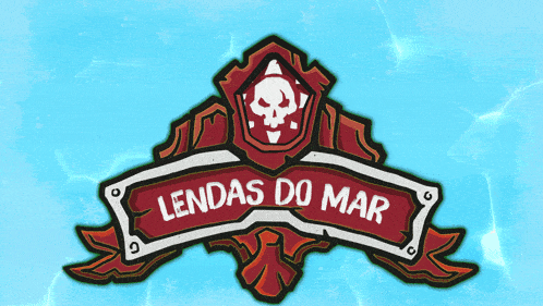 a logo for lendas do mar with a skull on top