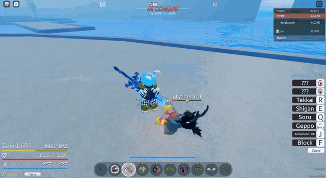 a screenshot of a video game that says ' in combat ' on the top