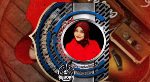a picture of a woman in a circle with the words reborn community