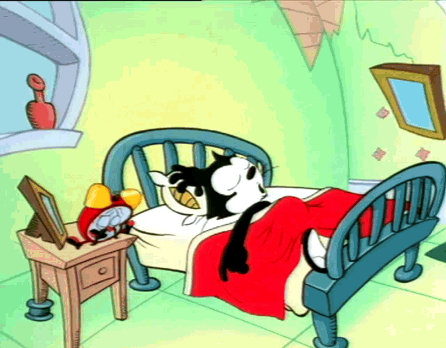 The Twisted Tales Of Felix The Cat Alarm Clock GIF - The Twisted Tales Of Felix The Cat Felix The Cat Alarm Clock GIFs