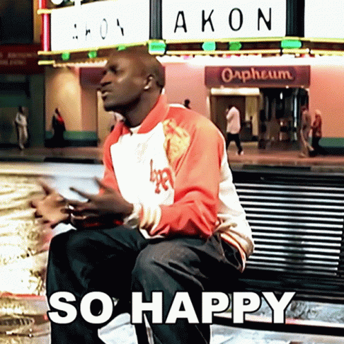 So Happy Akon GIF - So Happy Akon Lonely Song GIFs