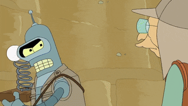 bender from futurama is holding a sign that says " i hate mondays "