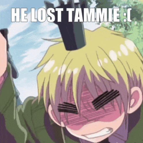 a picture of a boy with the words he lost tammie written above him