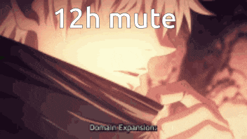 a picture of a man with the words 12h mute written above him