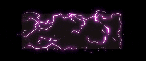 a purple lightning bolt is coming out of a red box on a red background .