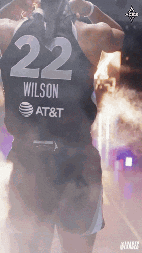 a basketball player with the name wilson on his back