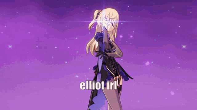 a picture of a girl with the word elliot in the corner