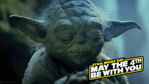 Star Wars Day Yoda GIF - Star Wars Day Yoda May The 4th Be With You GIFs