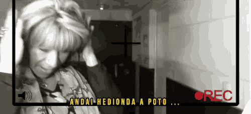 a black and white photo of a woman with the words andai-hedionda a poto