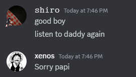 shiro good boy listen to daddy again xenos sorry papi