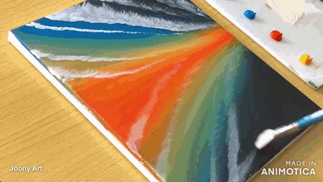 a painting is being made by joony art and made in animatica