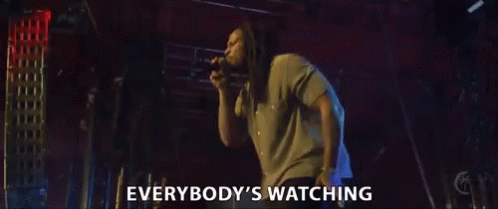 Everybodys Watching Looking GIF - Everybodys Watching Looking Center Of Attention GIFs