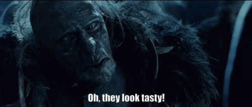 Oh They Look Tasty Orc GIF - Oh They Look Tasty Orc Orcs GIFs