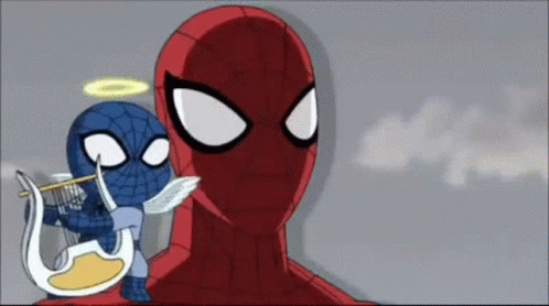 Spider Man Devil And Angel GIF - Spider Man Devil And Angel Shoulder GIFs