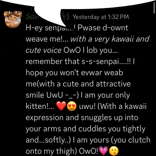 a screenshot of a text message between two people