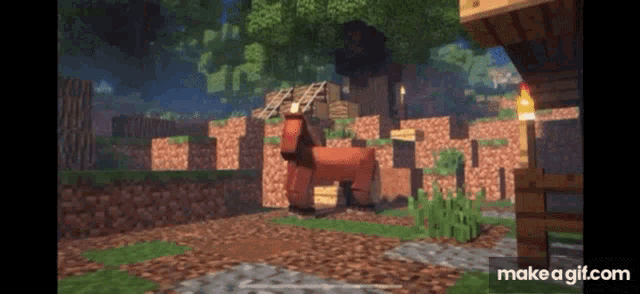 Flying Horse Minecraft GIF - Flying Horse Minecraft GIFs
