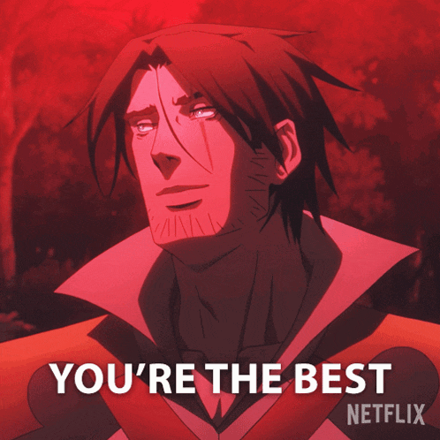 a cartoon of a man with the words you 're the best netflix