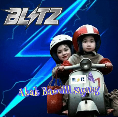 a poster for a movie called blitz shows a woman and child riding on a scooter