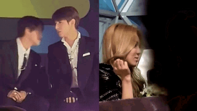 a man and a woman are sitting next to each other and talking