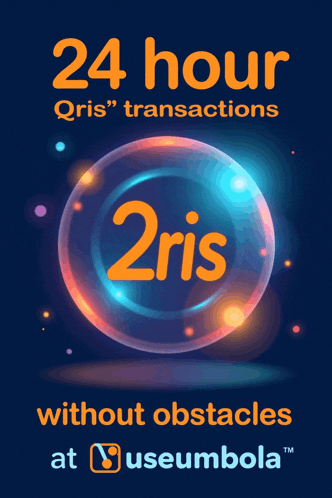 a poster advertising 24 hour qris transactions without obstacles at useumbola