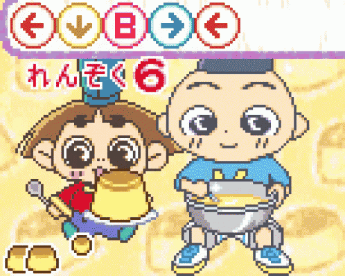 a pixel art drawing of a boy with a bowl of food