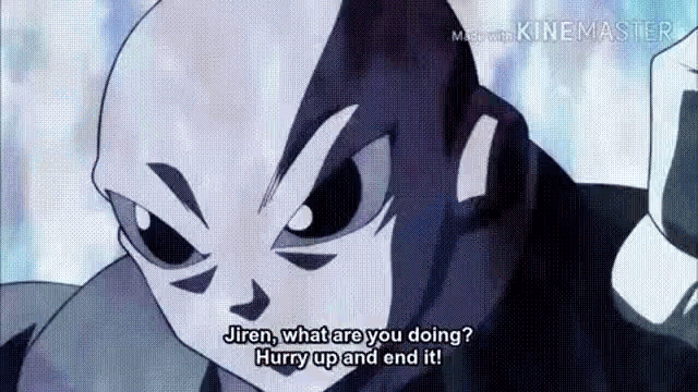 a cartoon character is talking to another character in a video game .