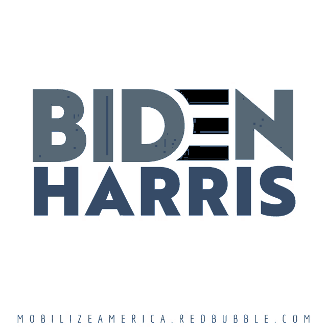 a logo for biden harris is shown in black and grey