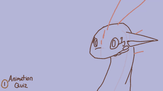 a drawing of a dragon with the words animation quiz written below it