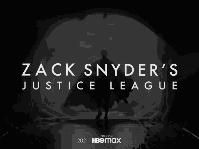 a poster for zack snyder 's justice league shows a silhouette of superman