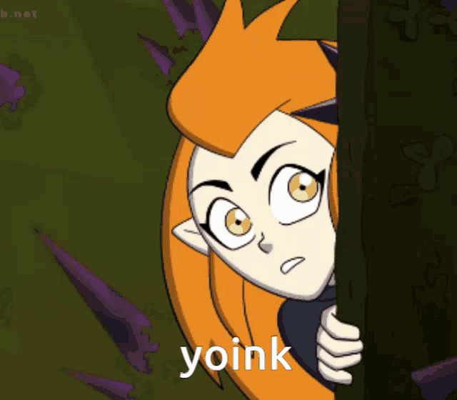 a cartoon character with the word yoink on the bottom right