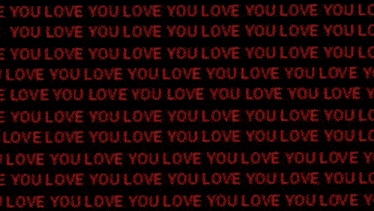 a black background with the word love you in red letters