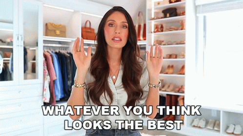 Whatever You Think Looks Best Shea Whitney GIF - Whatever You Think Looks Best Shea Whitney You Do You GIFs
