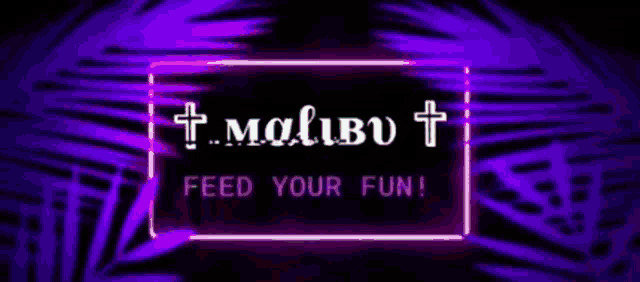 a neon sign that says " feed your fun "